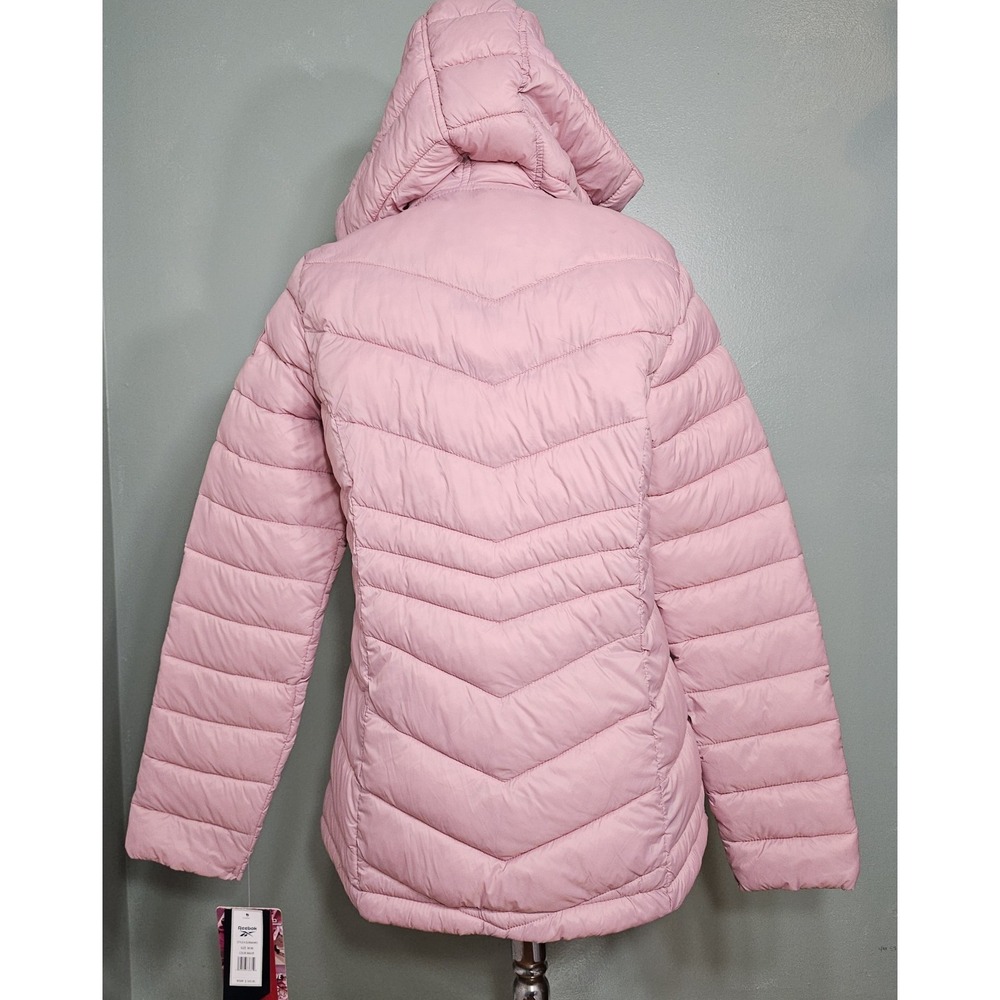 NEW W/tags Reebok RN#127805 Hooded Puffer Jacket Dusty Mauve Pink Women's M - Picture 5 of 14